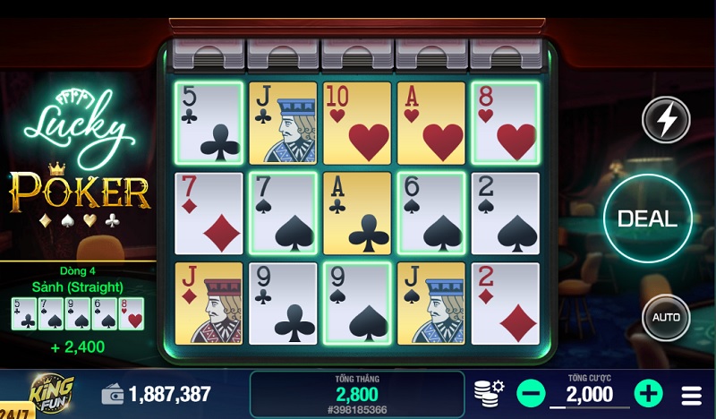 slot game lucky poker kingfun