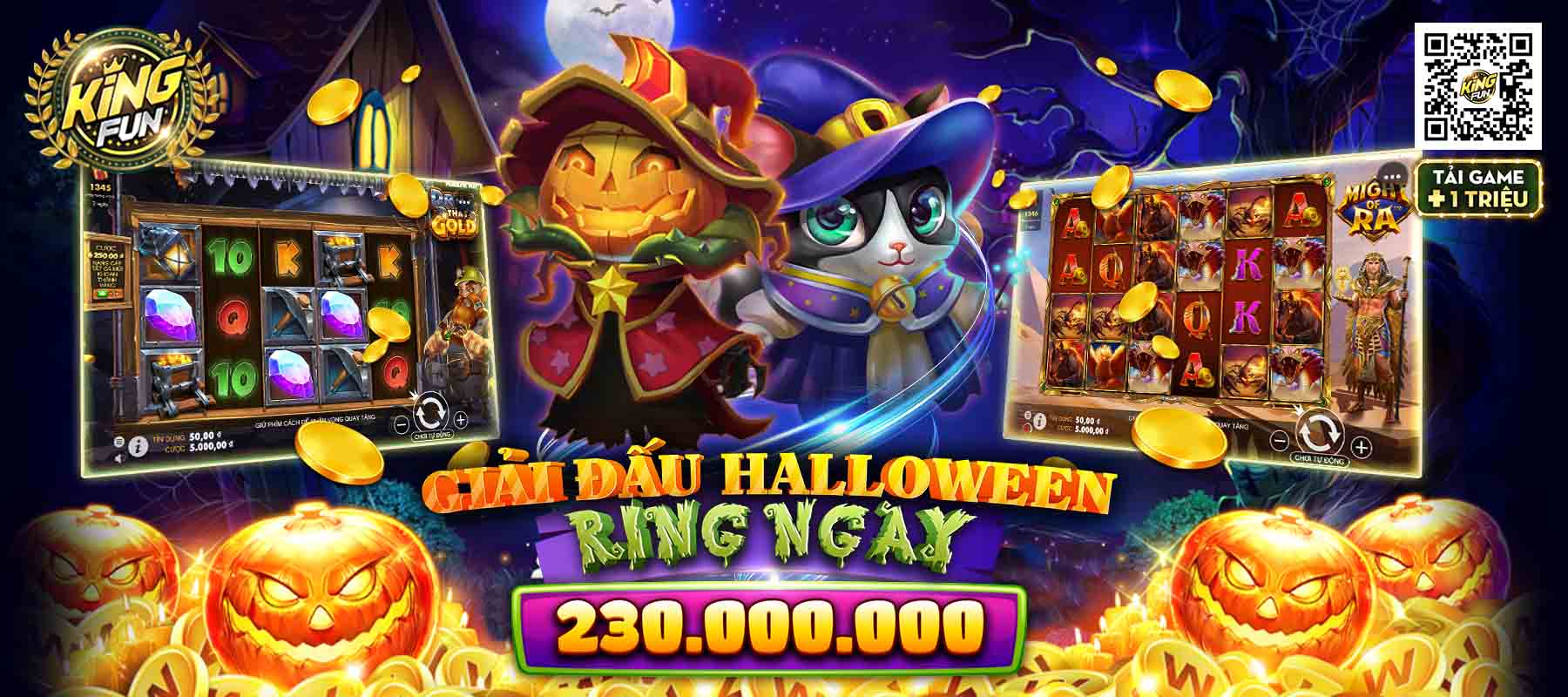 Sự kiện Kingfun tháng 10/2022: Giải đấu Ánh trăng Halloween - Slot SG
