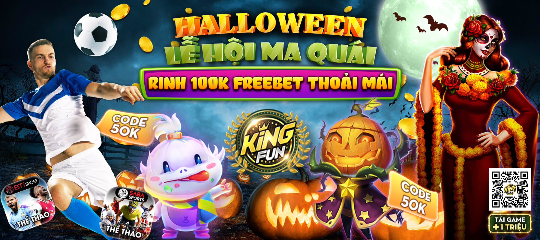 100K BTI Freebet Kingfun - Halloween